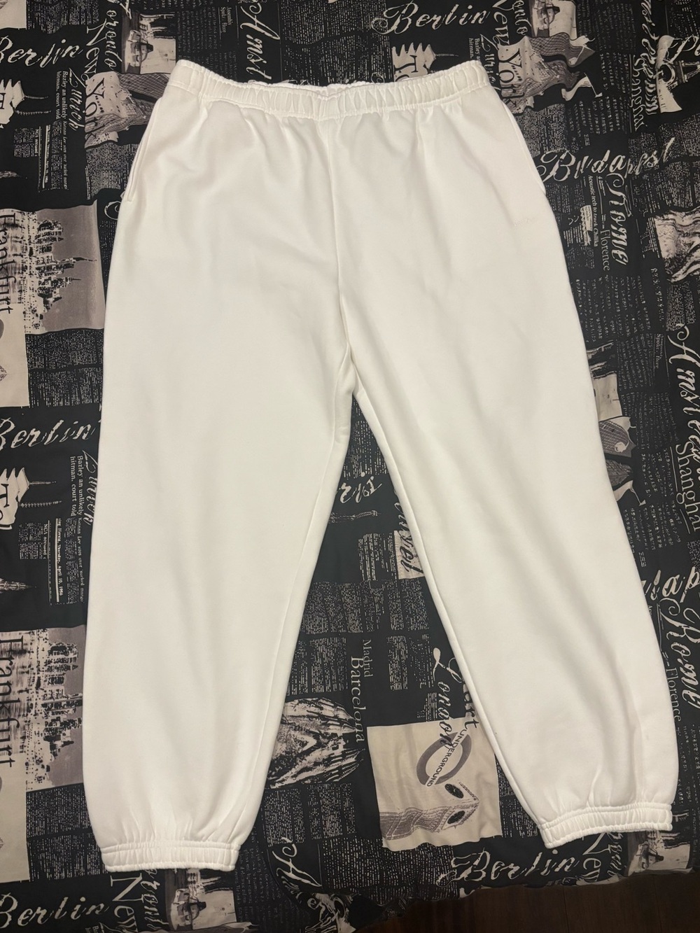 NWT Aritzia Mega Sweatfleece Sweatpants White
